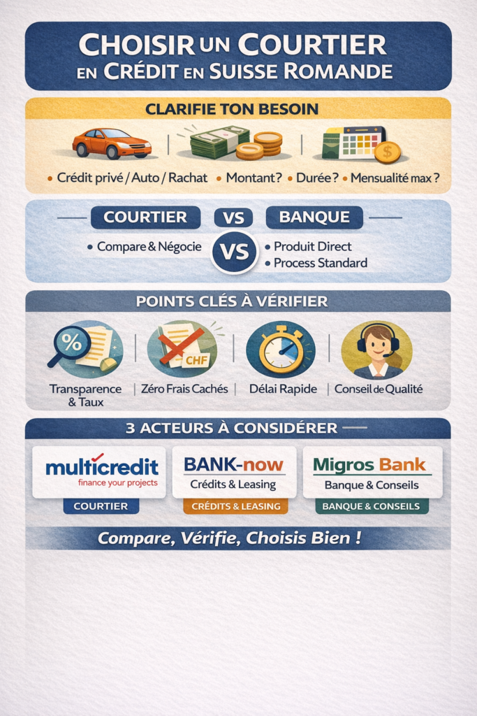 Choisir courtier en crédit en Suisse